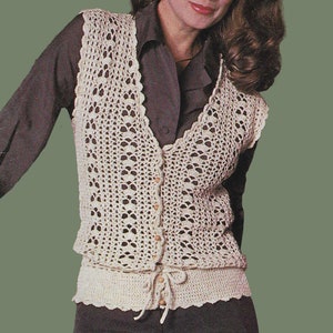 Crochet Lace Top • Women's Classic Crochet Pattern PDF