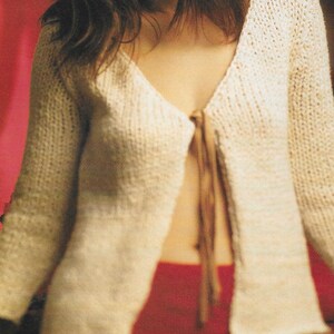 Tie Front Cardigan | Women's Knitting Pattern PDF