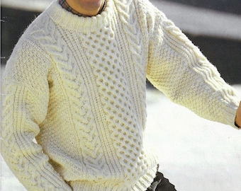 Classic Fisherman Cable Sweater | PDF Knitting Pattern