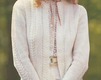 Summer Cable Cardigan | Womens Knitting Pattern PDF