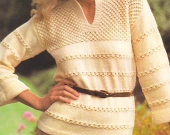 Summer Knit Tunic | Womens Knitting Pattern PDF