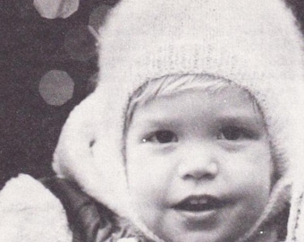 1-2 Yrs Baby Bonnet Knit Hat Pattern for Children