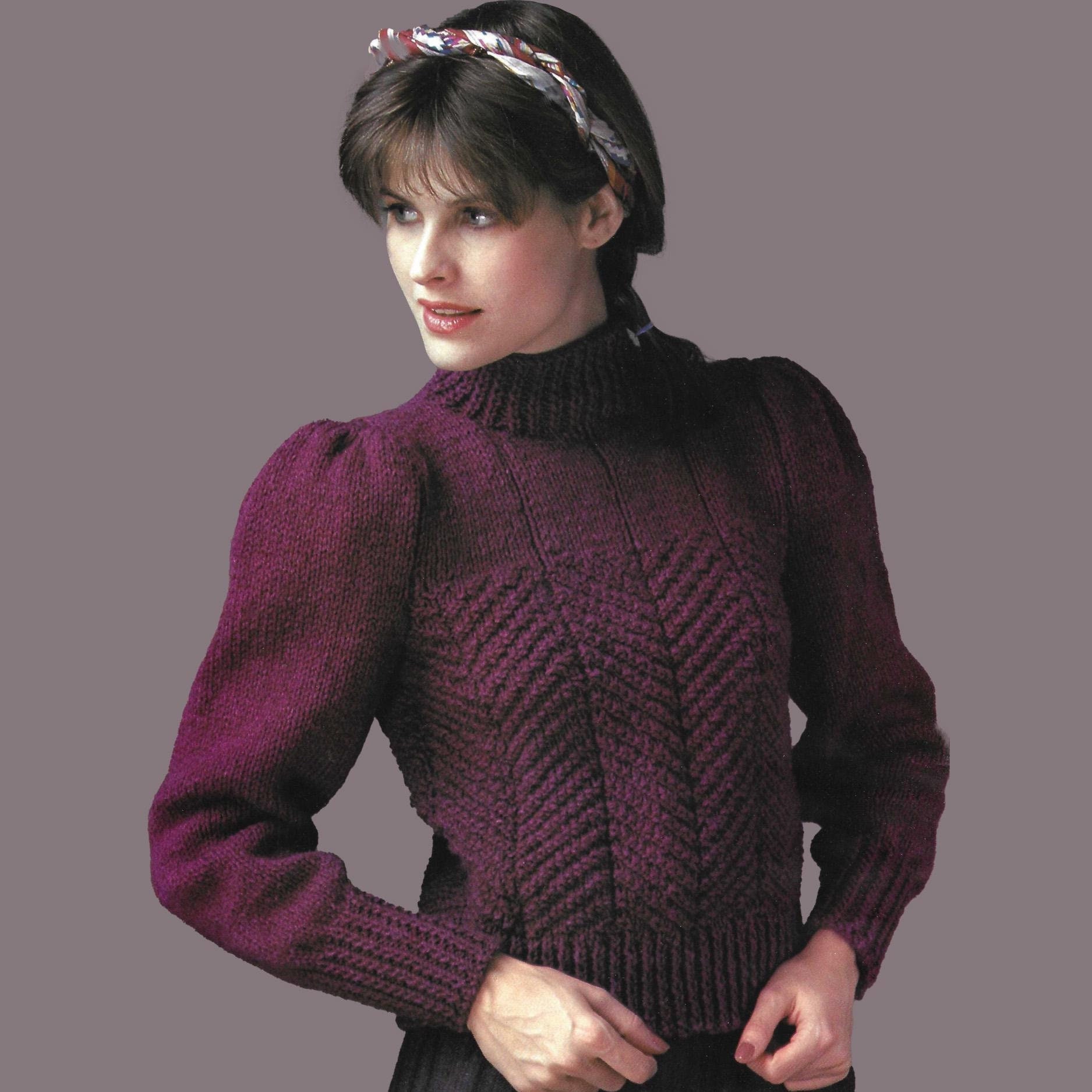 Puff Sleeve Knit Vintage - Etsy