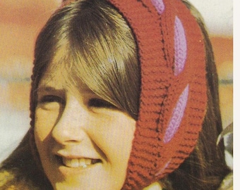 Cable Earmuff Headband Bonnet Style | Knitting Pattern PDF