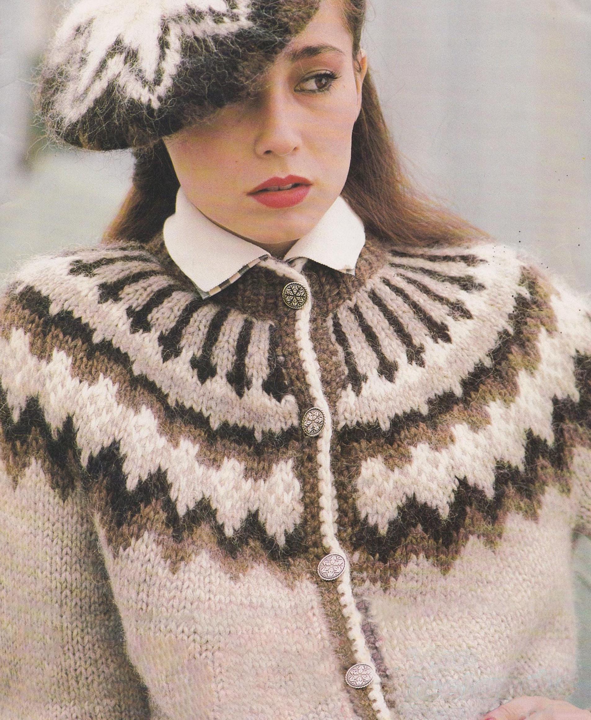 カーディガン Nordic Design Pattern Knit Cardigan Nordic Cardigan Knitting Patterns - Etsy Canada