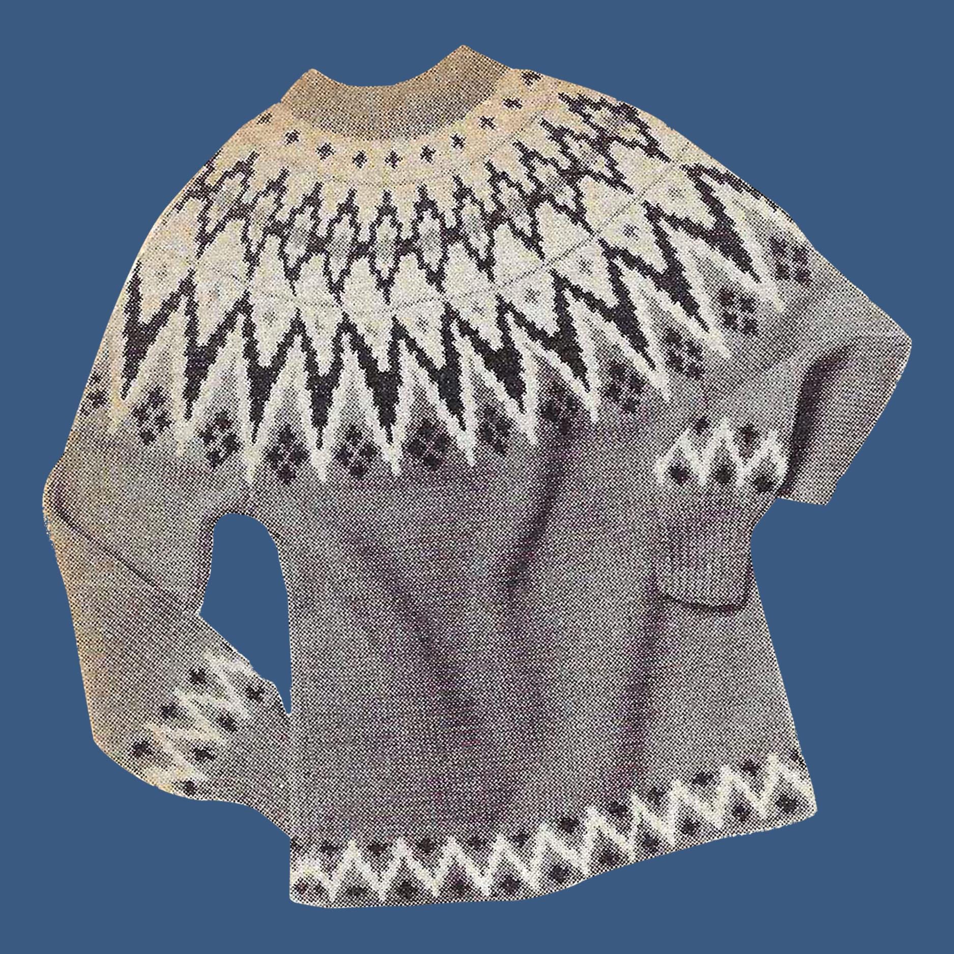 Norwegian Ski Sweater Knitting Pattern - Traditional Fair Isle Pullover ...