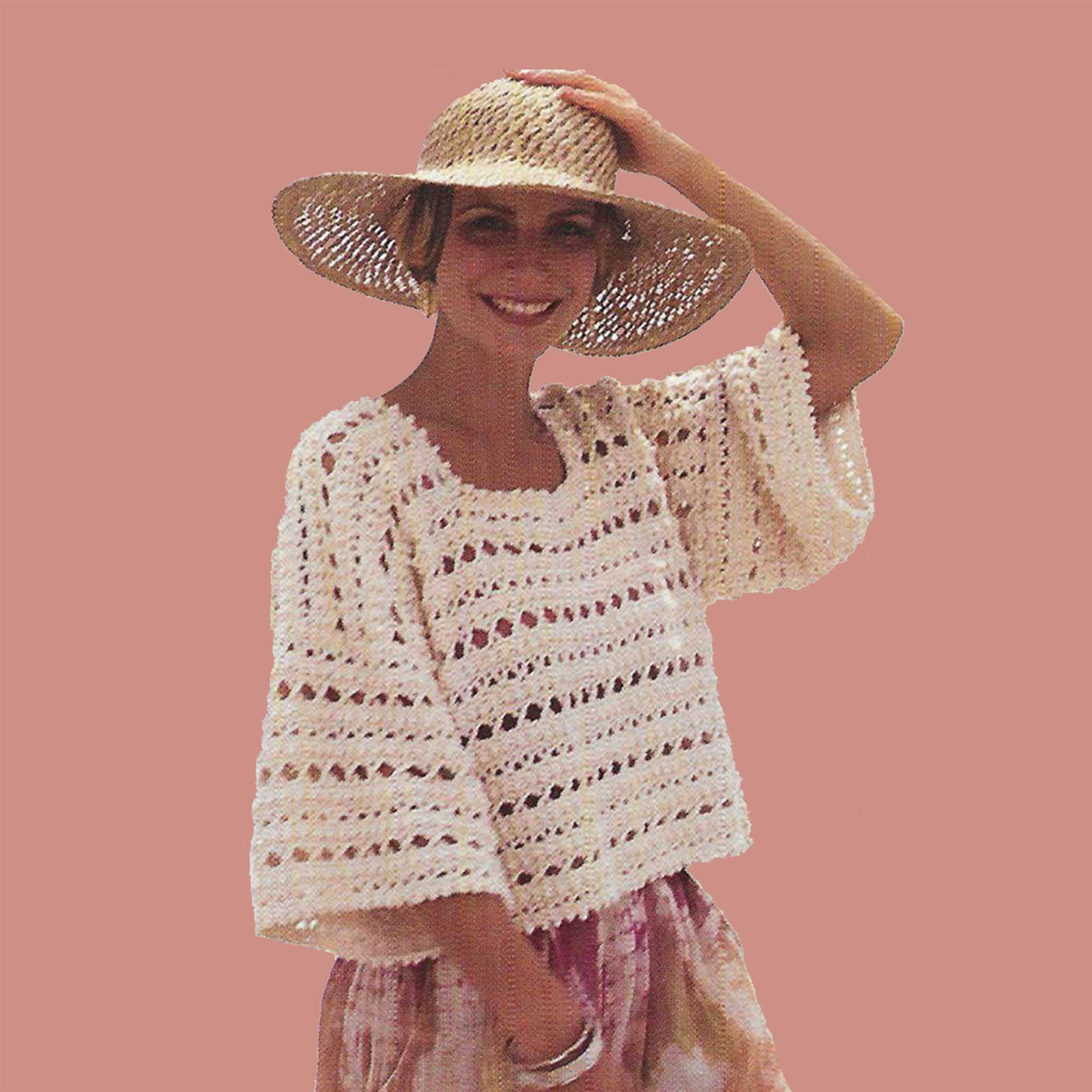 Cropped Lace Pullover Crochet main image 1