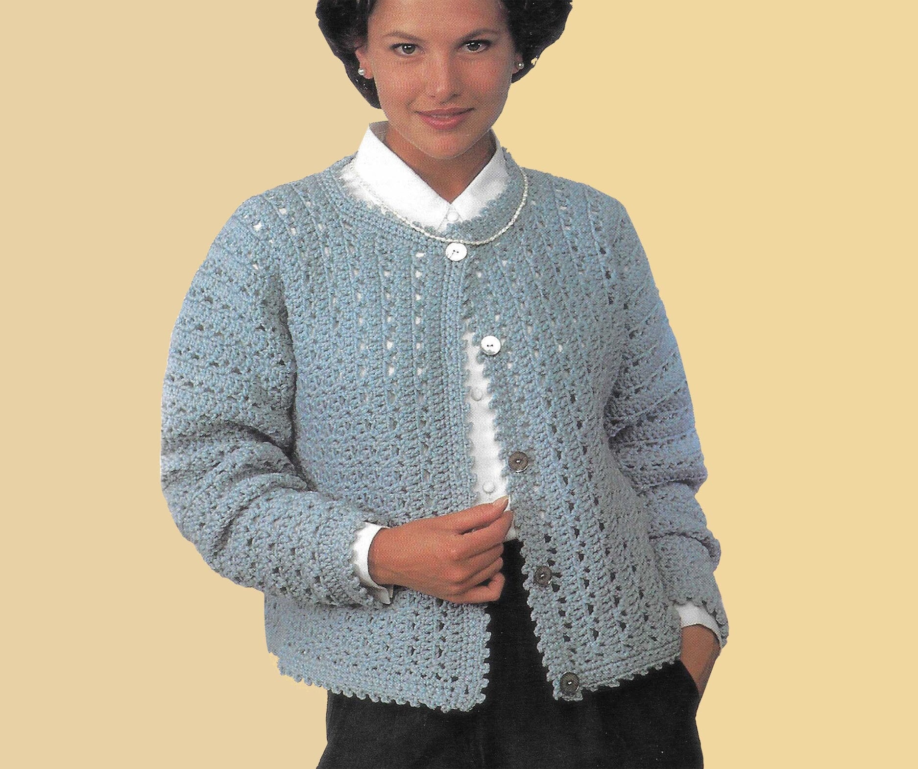 80s Cardigan - Etsy