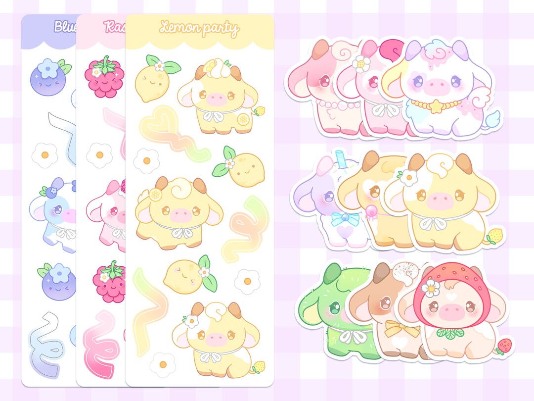 Cow Collector Stickers Bundle - Cow Planner Sticker Sheet - Discounted ...