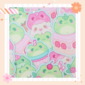 Cute frog stickers ~ Frog sticker pack ~ Toad stickers