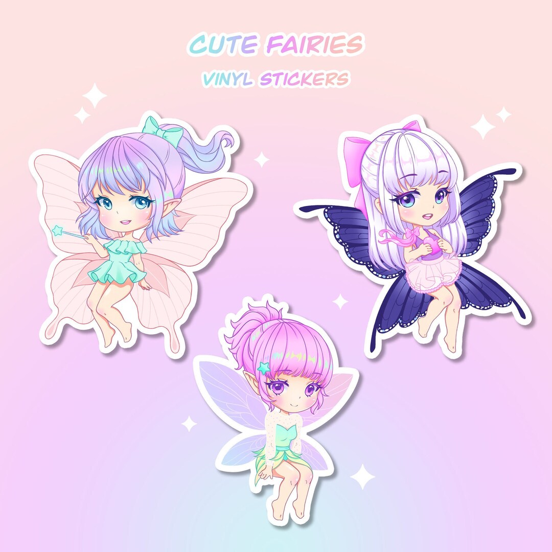 Fairy Stickers Butterfly Fairy Stickers Fairy Decal - Etsy