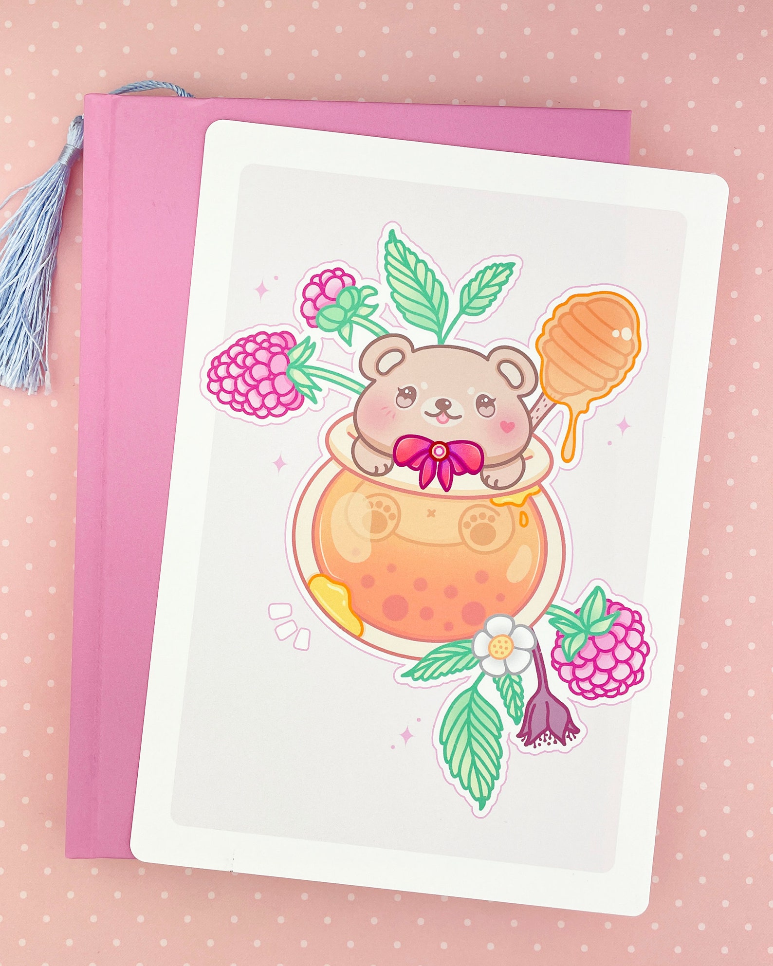 Honey Bear Art Print Cute Bear in a Honey Jar Bear - Etsy