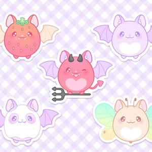 Cute Halloween bats ~ Spooky vinyl stickers ~ Holographic bat sticker