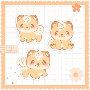 Shiba Inu glitter stickers ~ Kawaii dog stickers ~ Cute puppy stickers