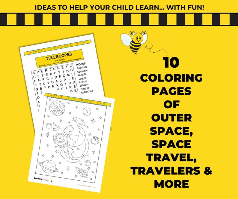 Educational printables instant download space exploring theme etsy