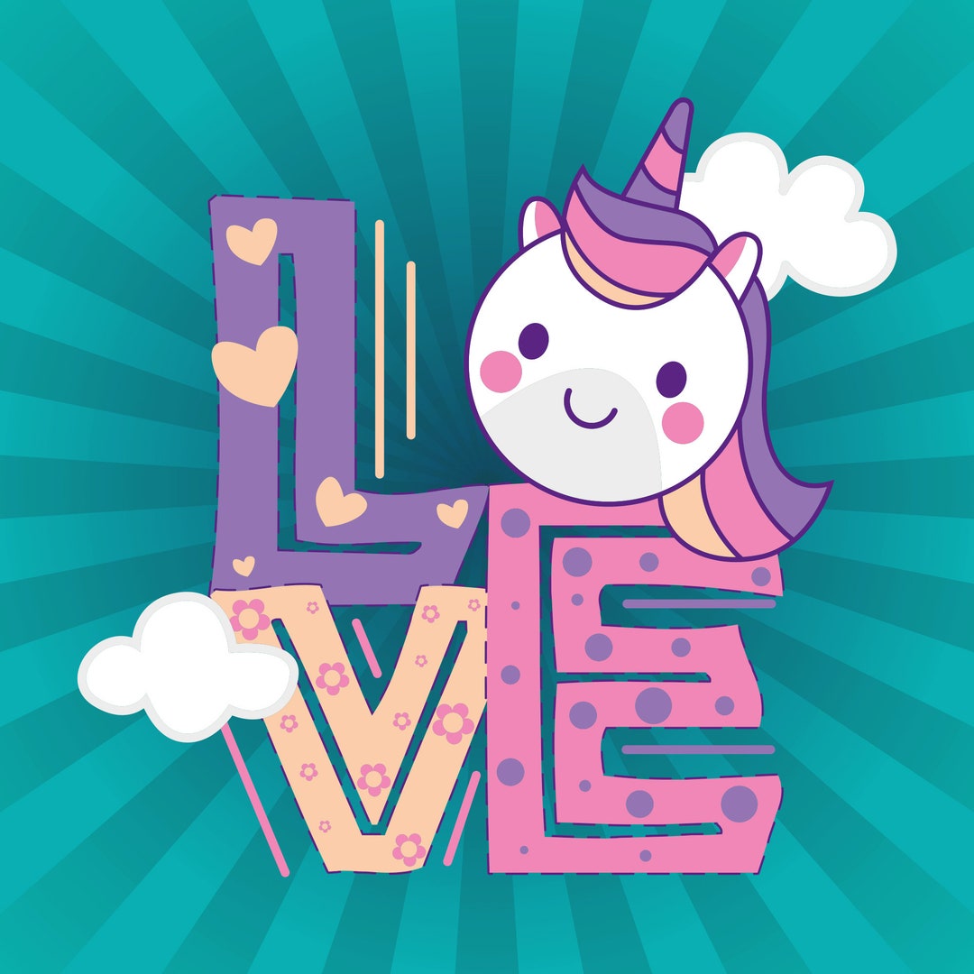 Unicorn Svg Cute Unicorn Svg Love Svg Unicorn Love Svg - Etsy