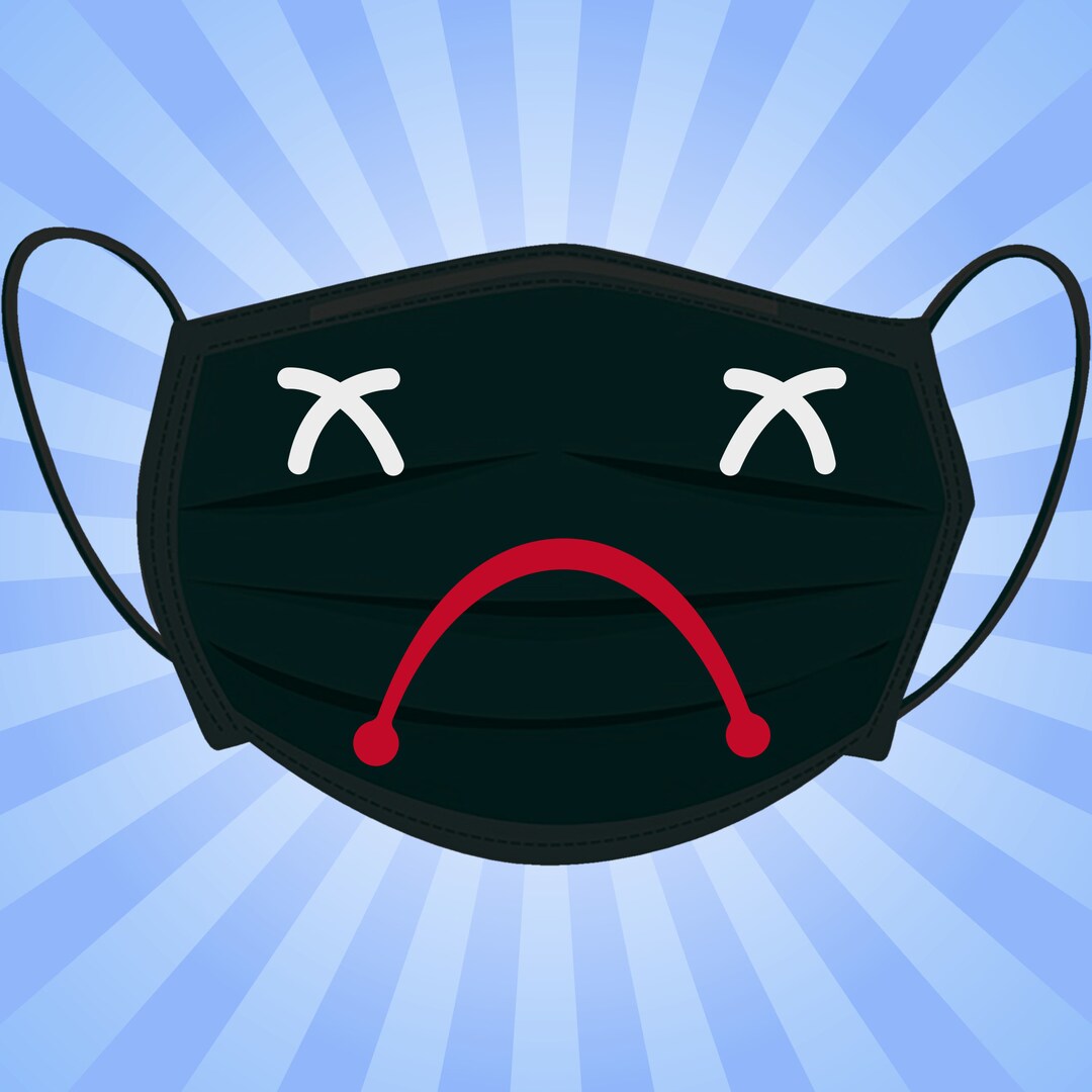 Funny Face Mask Svg Sad Face Svg Face Mask Svg Facial Etsy