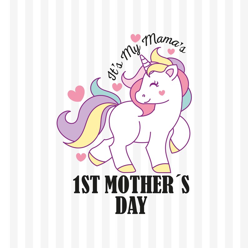 Download Mommy Happy 1st Mother's day Svg Unicorn 1st Mother's | Etsy