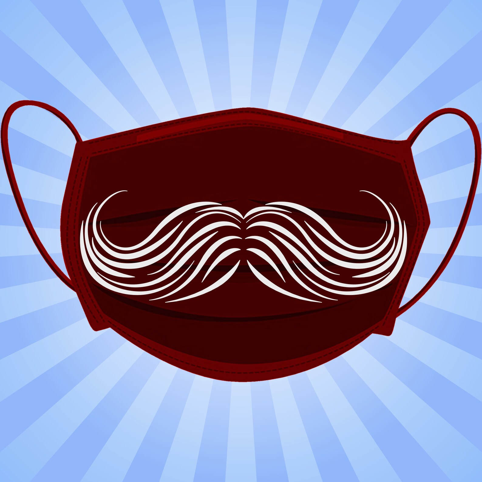 Face Mask Moustache Design Svg Funny Mustache Mask Svg Mask - Etsy