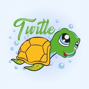 Baby Moana And The Baby Turtle Svg Png Jpeg Etsy