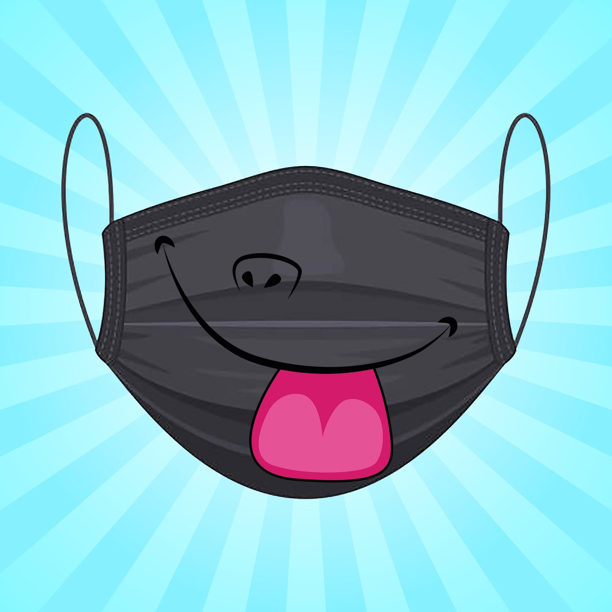 Download Goofy Mouth mask svg Funny Smile face mask svg Tongue out ...
