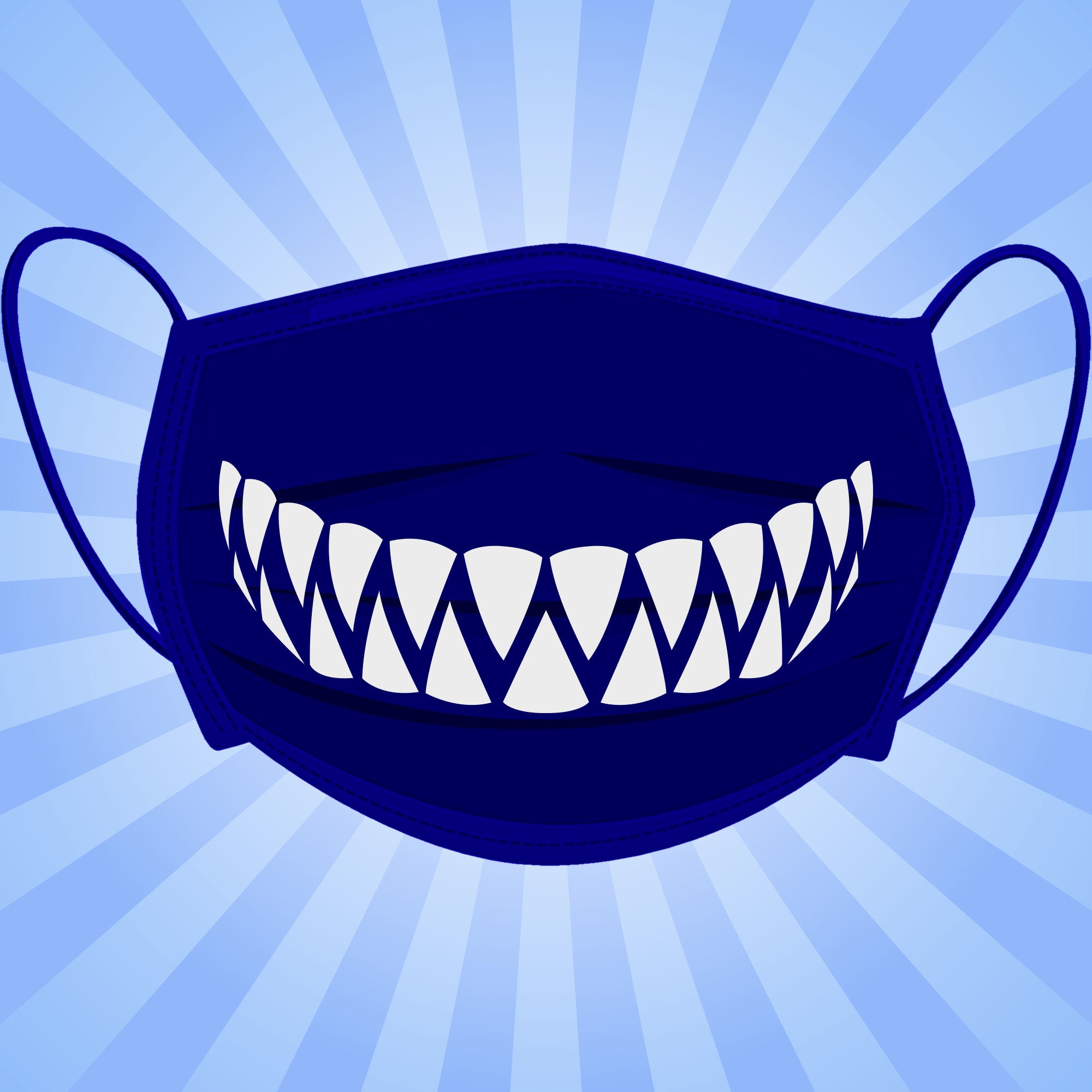 Face Mask With Fangs svg Sharp teeth mask svg Face mask svg Etsy