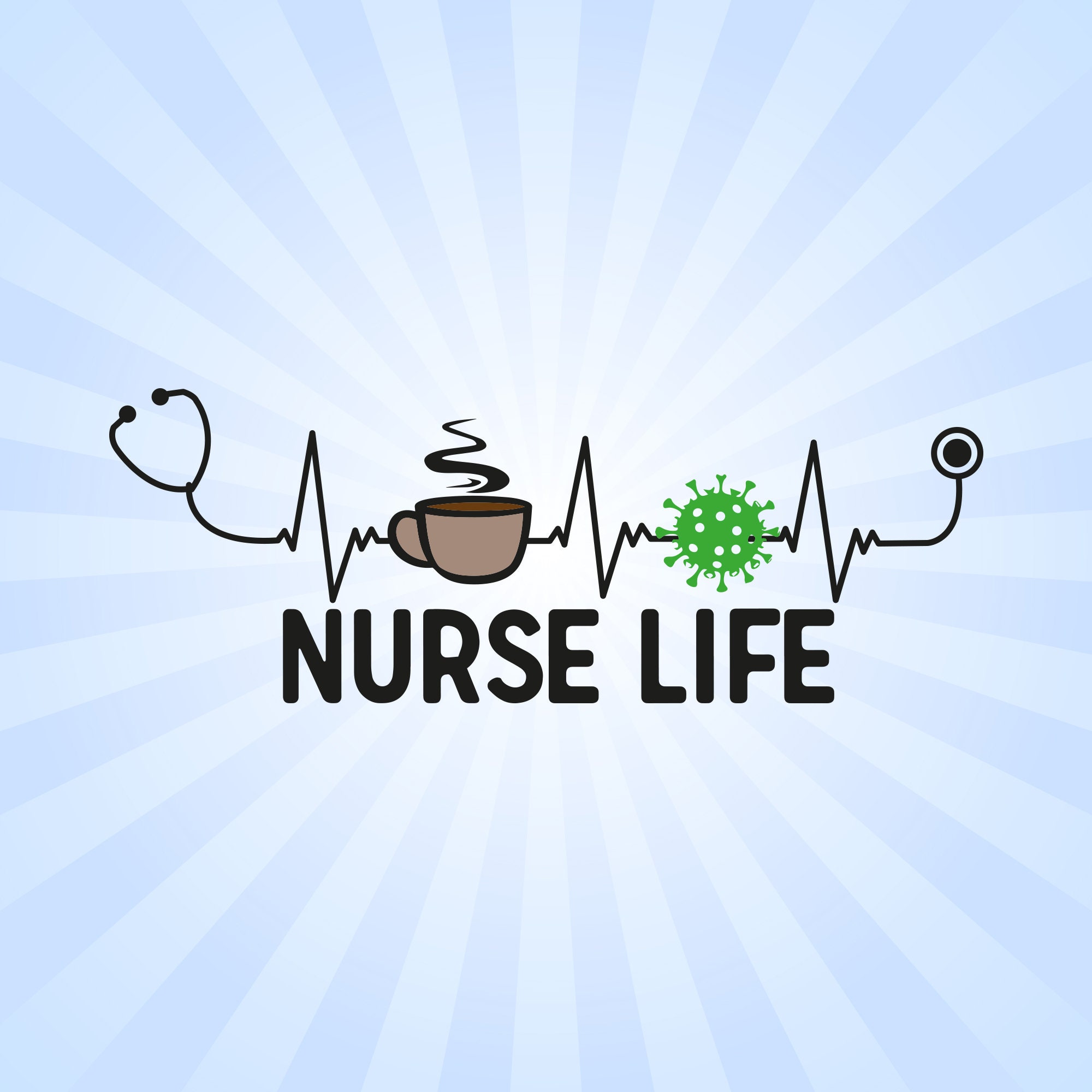 Download Nurse Life Svg Living That Nurse Life Svg Nurse Coffee Svg Etsy