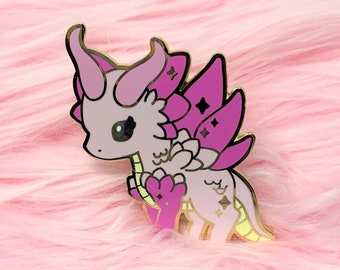 Mythical Creature Flora Dragon Hard Enamel Pin
