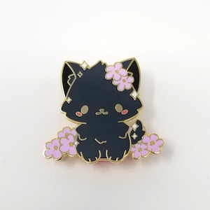 Floral Baby Wolf Pup Cute Enamel Pin