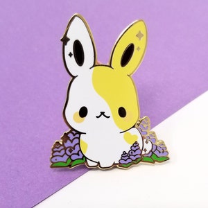 Lavender Bunny Cute Enamel Pin