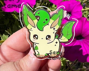 Cute And Kawaii Leafeon Eeveelution Enamel Pin