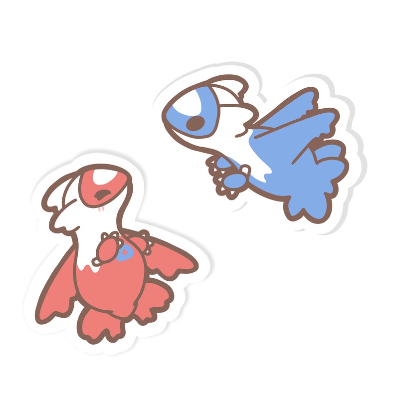 Cute Kawaii Pokemon Latias And Latios Die Cut Sticker Etsy Cute Kawaii Pokemon Latias And Latios Die Cut Sticker Etsy