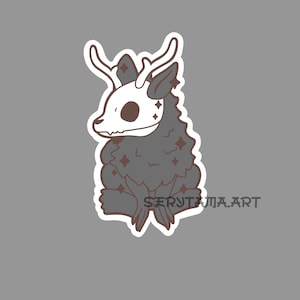 Cute and Kawaii Deer Monster Mythical Cryptid Creature Sticker