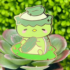 Cute and Kawaii Kappa Cryptid and Mythical creature Enamel Pin
