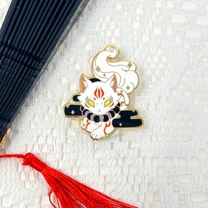 Cute Mythical Cryptid Creature Inugami Hard Enamel Pin