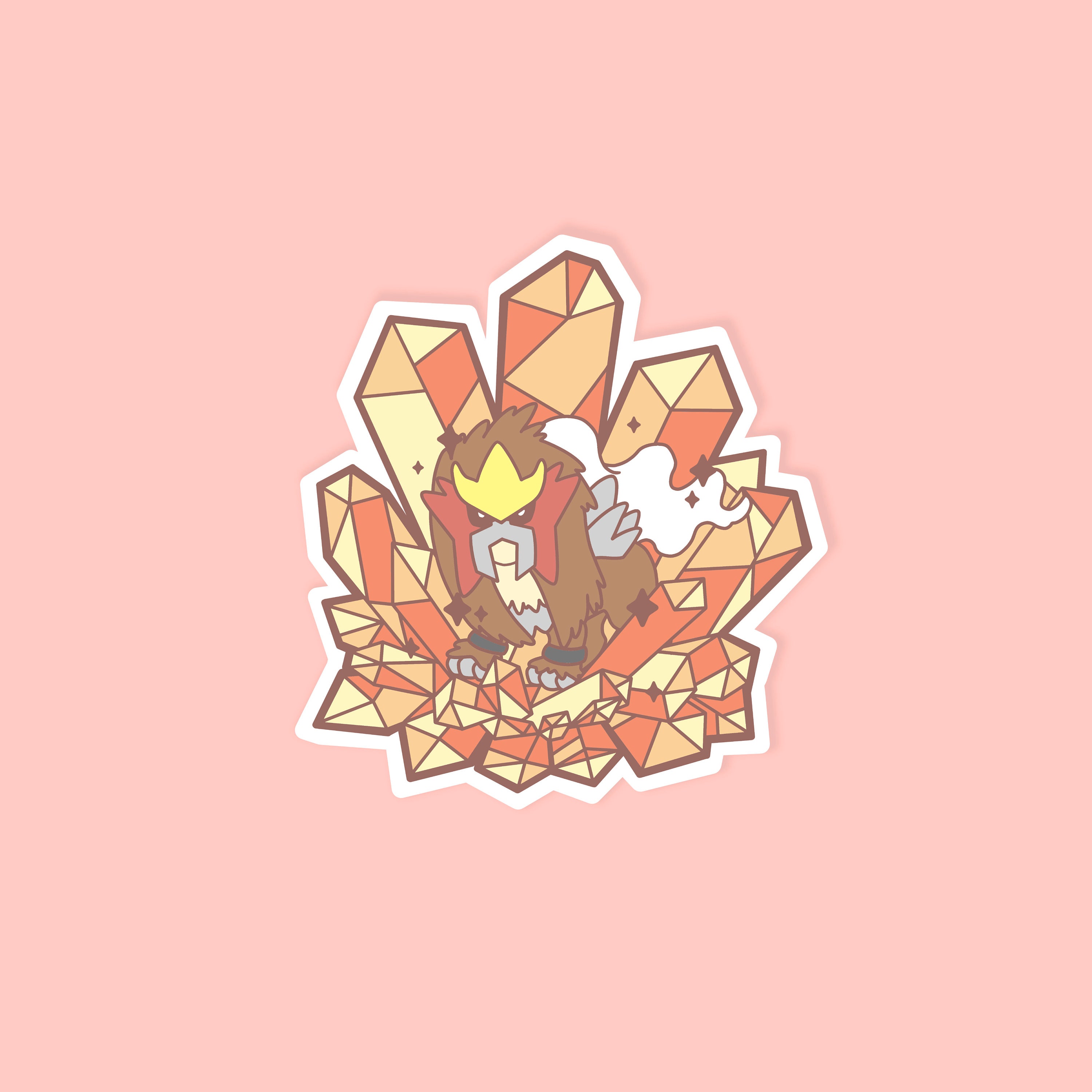 Cute Crystal Dogs Raikou, Suicune, and Entei Pokemon Stickers! - Etsy Sweden, image size:3000x3000