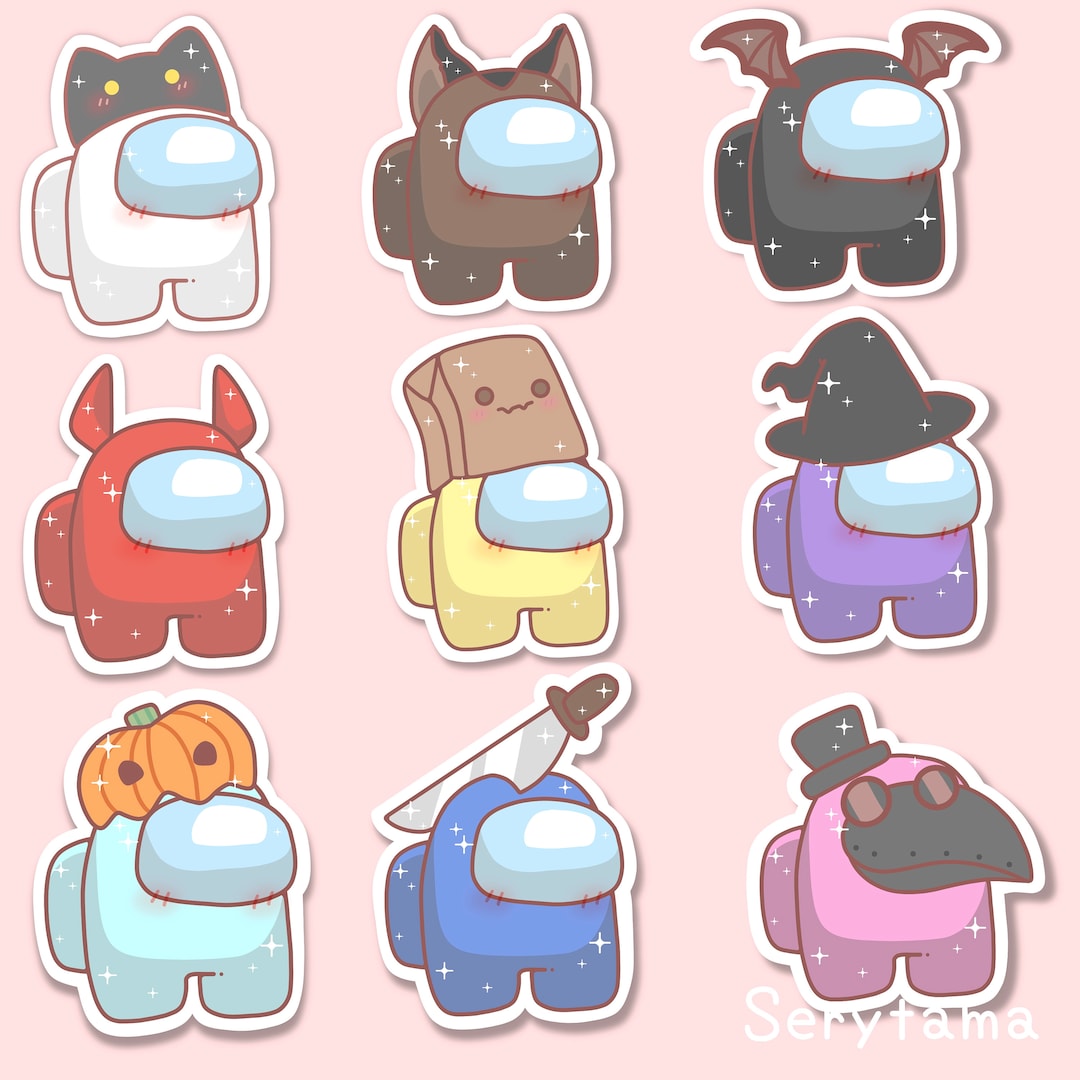 Cute Kawaii Among Us Stickers 