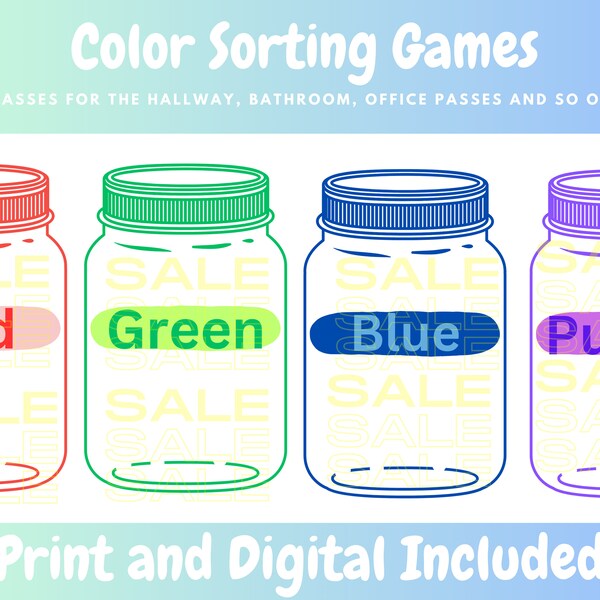 Color Sorting Game, Preschool Game Color Matching, Fine Motor Skills, matching, busy bag, Montessori, Color Jars, homeschool activity