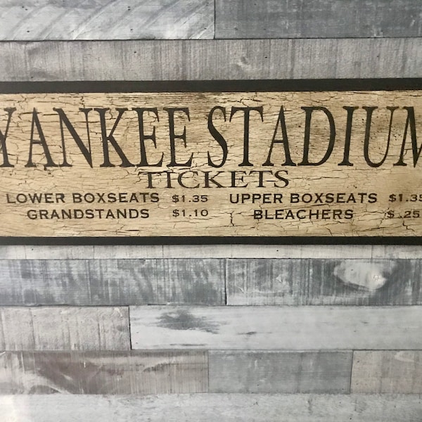 Ny Yankees Baseball Ticket Etsy