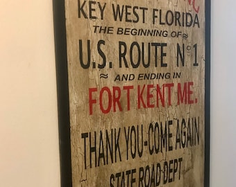 Key West Signs, Key West Road Sign, Beach Signs, Rustic wood signs, Americana, Weathered Road Signs
