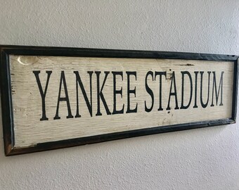 Yankee Stadium Sign Wooden Handmade