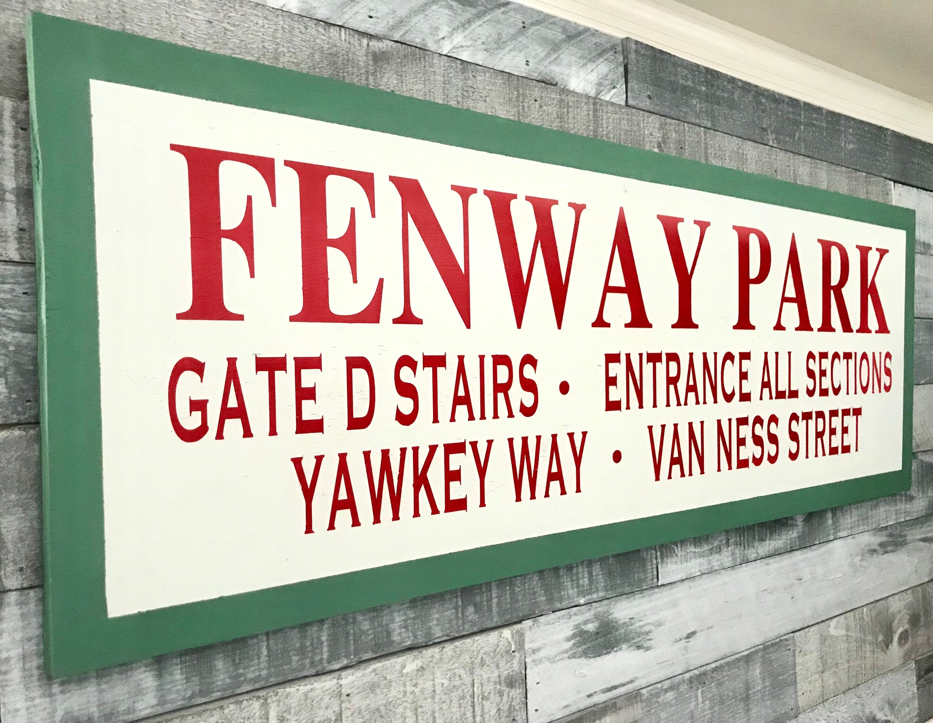 Fenway Park Street Sign Fenway Park Gate D Sign Fenway Park 