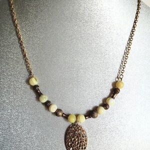 Upcycled Golden Pendant Necklace
