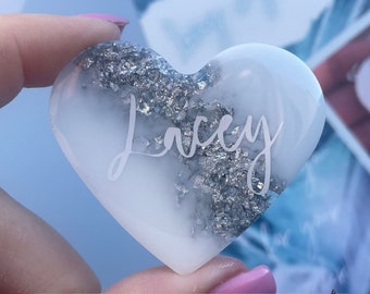 Resin Heart 'Name' MAGNET | Fridge Magnet | Choose any name Gift | Personalised Gift | Birthday Gift | Thank you Gift