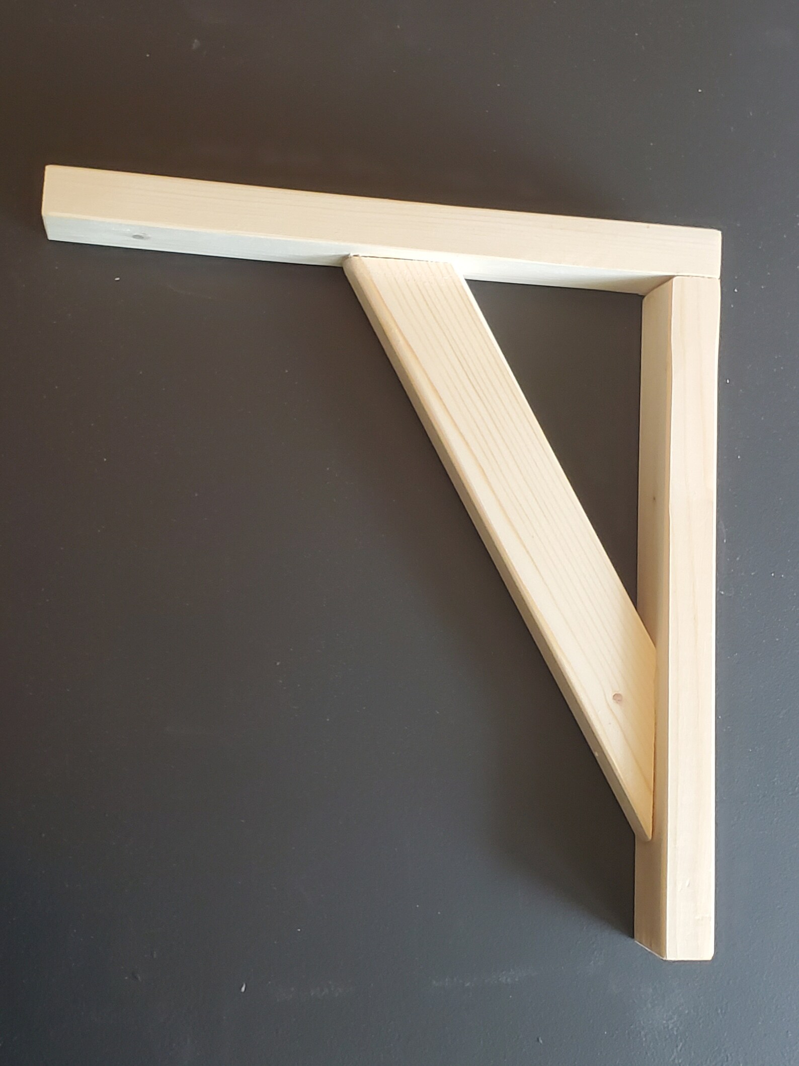 Set of 2 Wood Pine Shelf Bracket Shelf support. 6 inch Ready Etsy
