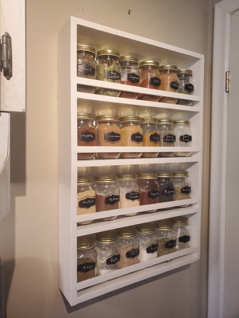 24 Jar Spice Rack Kitchen Storage Large Chefs ingredients | Etsy