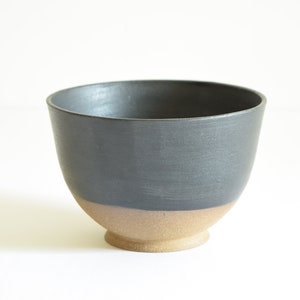 Matte Black Brown Cereal Bowl image 1