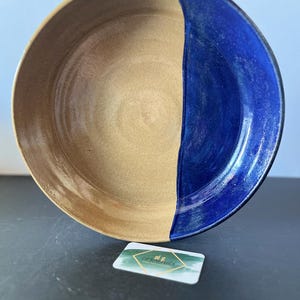Platter 11&quot; - Sapphire Accent - Brown Clay