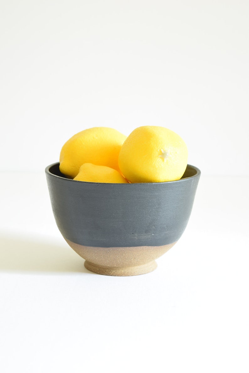 Matte Black Brown Cereal Bowl image 3