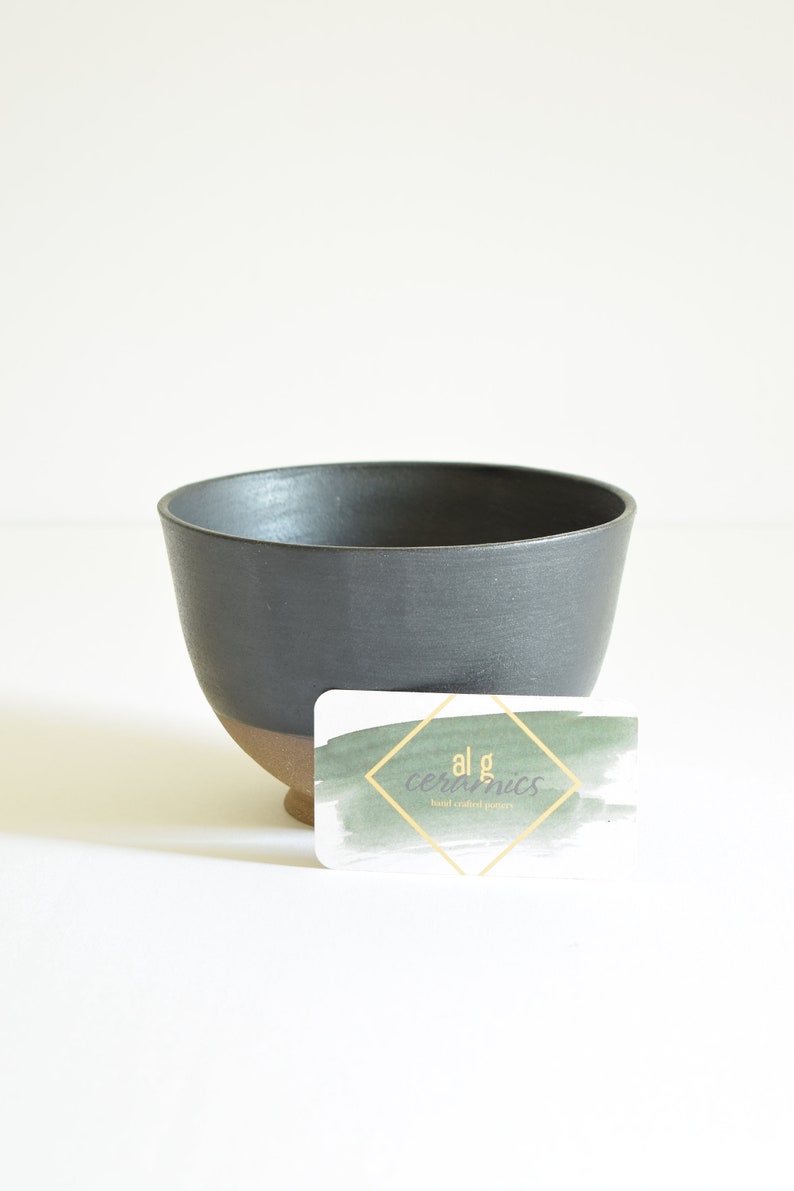 Matte Black Brown Cereal Bowl image 6